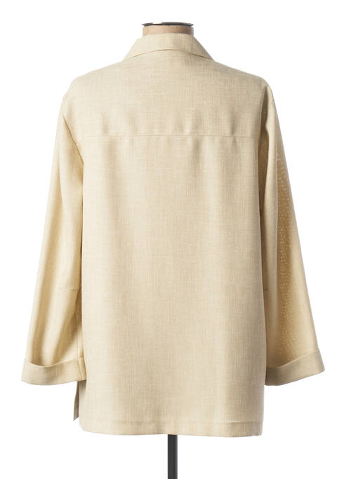 Veste casual col tailleur beige MARYVET femme