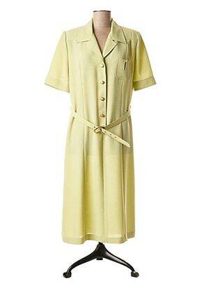 Robe mi-longue manches courtes manches courtes vert COUTUREINE femme