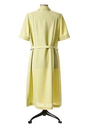 Robe mi-longue manches courtes manches courtes vert COUTUREINE femme