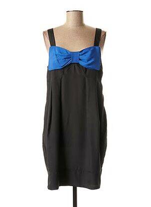Robe mi-longue col rond fines bretelles bleu VERO MODA femme