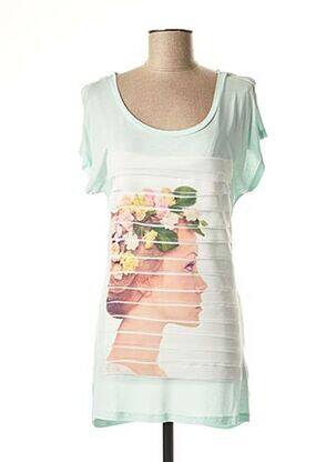 T-shirt coupe cintrée manches courtes bleu VERO MODA femme
