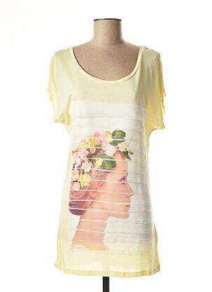 T-shirt coupe cintrée manches courtes jaune VERO MODA femme