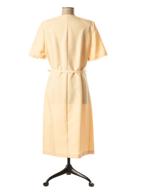 Robe mi-longue jaune ALMINA femme