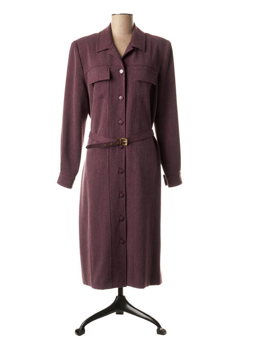 Robe mi-longue violet COUTUREINE pour femme
