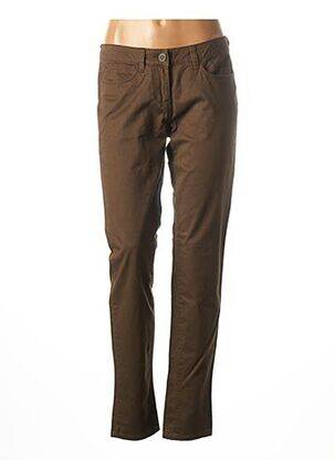 Pantalon slim taille basse taille basse marron SANDWICH femme