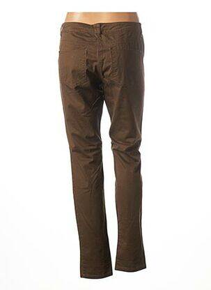 Pantalon slim taille basse taille basse marron SANDWICH femme