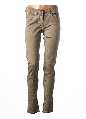 Pantalon slim taille basse taille basse beige SANDWICH femme