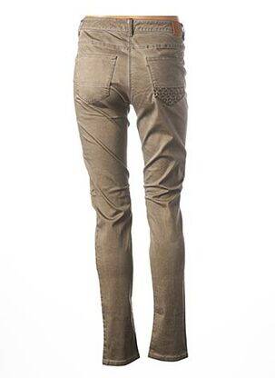 Pantalon slim taille basse taille basse beige SANDWICH femme