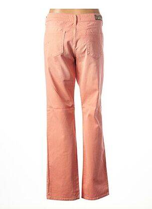 Pantalon droit fermeture zippée sous rabat boutonné taille normale orange KANOPE femme