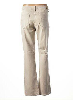 Pantalon droit fermeture zippée sous rabat boutonné taille basse gris KANOPE femme