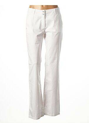 Pantalon droit tissage popeline taille normale blanc BETTY BARCLAY femme