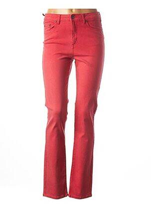 Pantalon slim taille basse taille basse rouge KANOPE femme