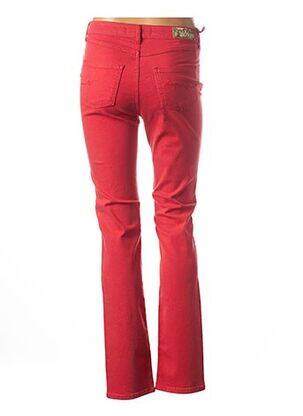 Pantalon slim taille basse taille basse rouge KANOPE femme