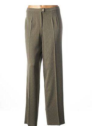 Pantalon droit taille élastique vert CHRISTIAN MICHEL femme