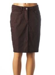 Jupe mi-longue coupe droite rouge SANDWICH femme
