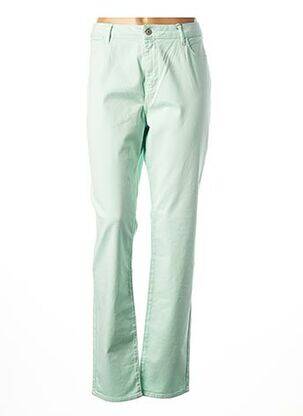 Pantalon droit vert KANOPE pour femme