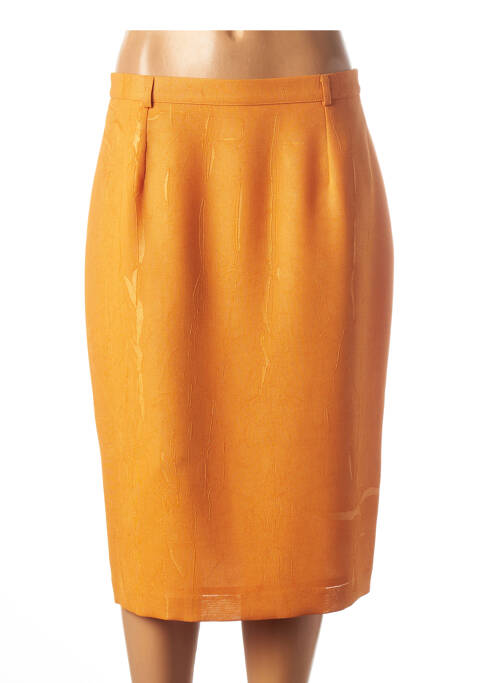 Jupe mi-longue orange FEDORA pour femme