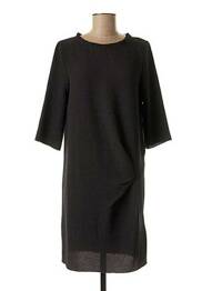 Robe mi-longue manches 3/4 manches 3/4 noir LA FEE MARABOUTEE femme