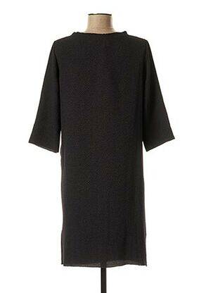 Robe mi-longue manches 3/4 manches 3/4 noir LA FEE MARABOUTEE femme