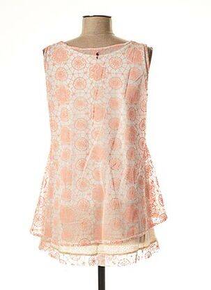 Top imprimé fantaisie sans manche rose AKELA KEY femme