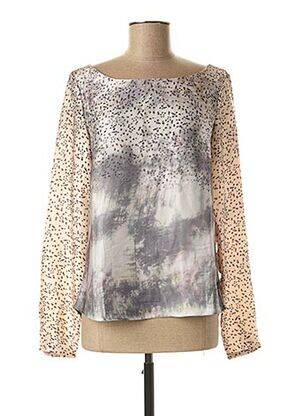 Blouse imprimé fantaisie manches longues gris ANNA SCOTT femme