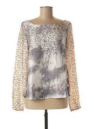 Blouse imprimé fantaisie manches longues gris ANNA SCOTT femme