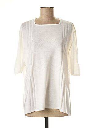 Pull tissage chiné blanc EDWIGE femme