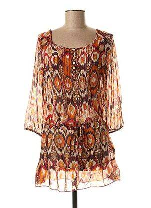 Tunique manches longues orange LA FEE MARABOUTEE pour femme