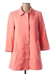 Manteau long coupe cintrée sans capuche rose KOCCA femme