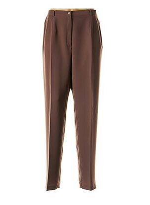 Pantalon poches taille haute marron FEDORA femme