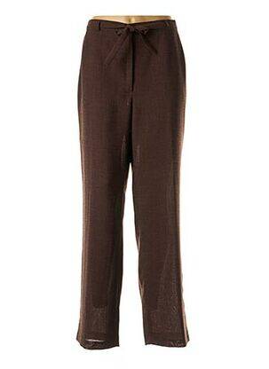 Pantalon coupe droite taille haute marron MARYVET femme