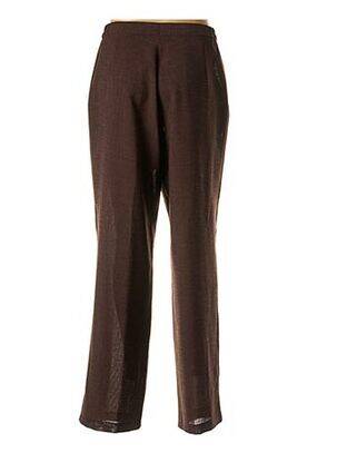 Pantalon coupe droite taille haute marron MARYVET femme