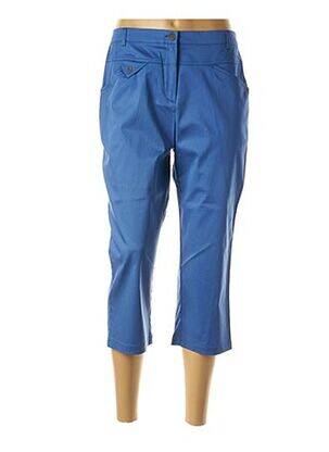 Pantacourt stretch taille haute bleu TELMAIL femme