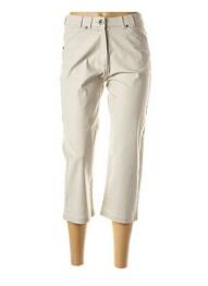 Pantacourt coupe droite taille haute gris CLAUDE DE SAIVRE femme
