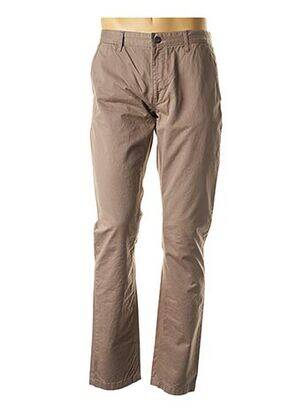 Pantalon coupe droite taille normale marron IZAC femme