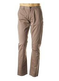 Pantalon coupe droite taille normale marron IZAC femme