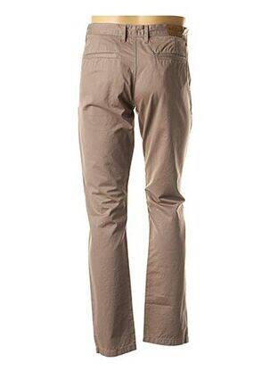 Pantalon coupe droite taille normale marron IZAC femme