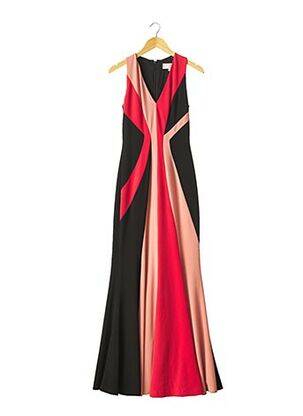 Robe longue coupe évasée sans manche noir MIKAEL AGHAL femme