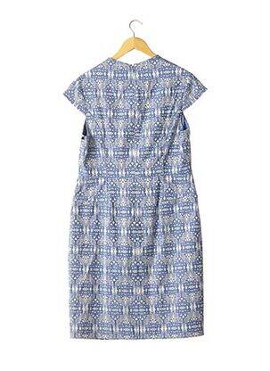 Robe mi-longue imprimé fantaisie manches courtes bleu ADRIANNA PAPELL femme
