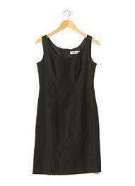 Robe mi-longue tissage crêpe sans manche noir MAUD DEFOSSEZ femme