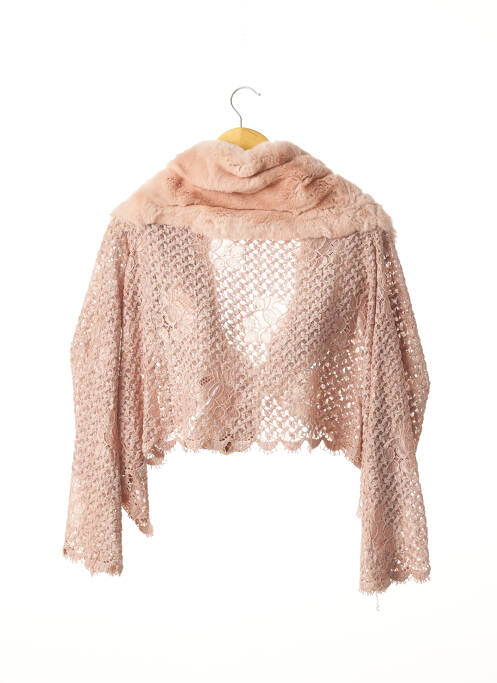 Gilet manches longues rose JIKI pour femme