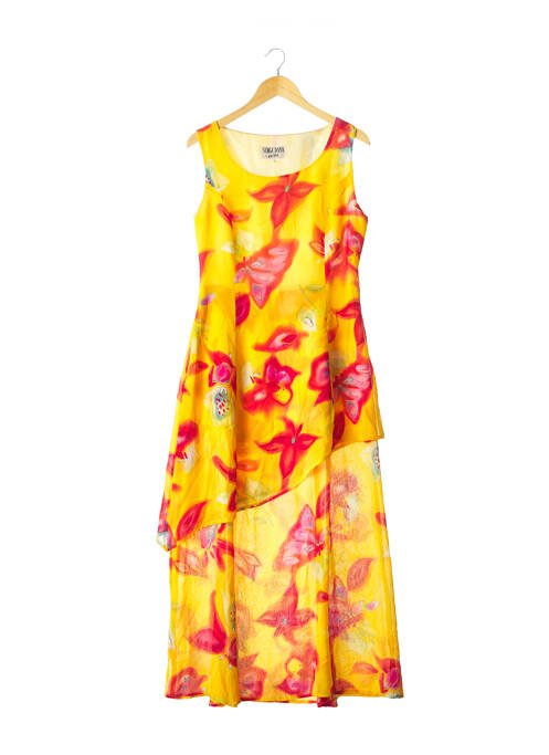 Robe longue jaune SERGE DANA pour femme