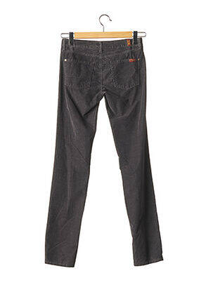 Pantalon droit fermeture zippée sous rabat boutonné taille normale gris 7 FOR ALL MANKIND femme