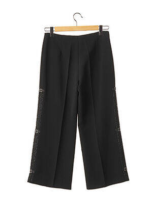 Pantalon large fermeture zippée sous rabat boutonné taille normale noir PATIO BY ENRICO CAVALI femme
