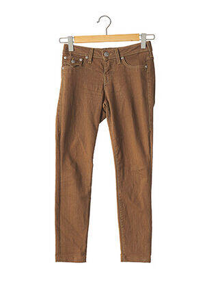 Pantalon slim taille basse taille basse marron RELIGION femme