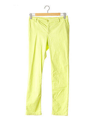 Pantalon droit stretch taille normale vert DEVERNOIS femme