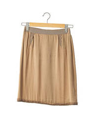 Jupe mi-longue taille normale marron LANVIN femme