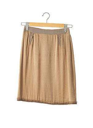 Jupe mi-longue taille normale marron LANVIN femme