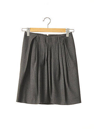 Jupe mi-longue coupe droite gris GUNEX femme