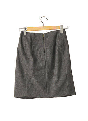 Jupe mi-longue coupe droite gris GUNEX femme